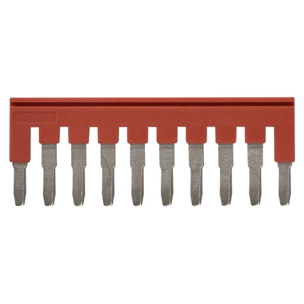 Short bar for terminal blocks 4 mm² push-in plus models, 10 poles, red image 3