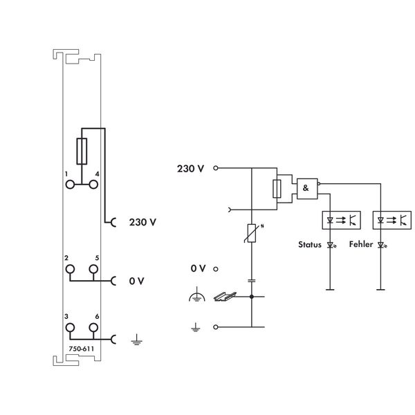 Power Supply 230 VAC fuse holder light gray image 4