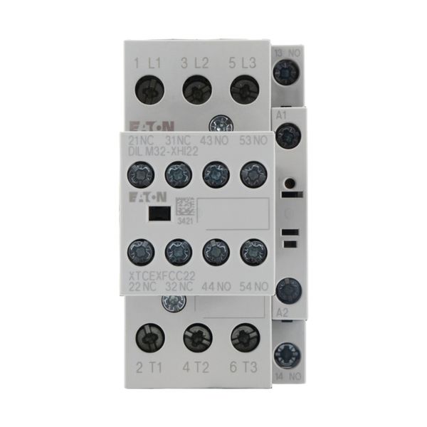 Contactor, 380 V 400 V 15 kW, 3 N/O, 2 NC, RDC 24: 24 - 27 V DC, DC operation, Screw terminals image 8