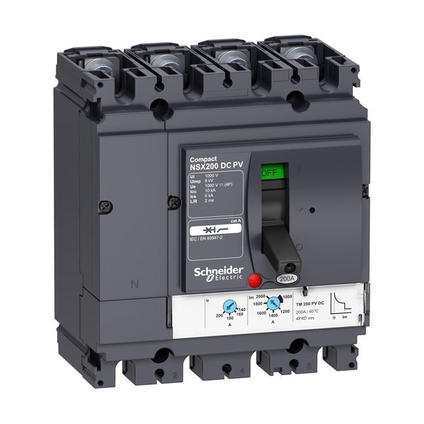 circuit breaker ComPact NSX125 DC PV, 125 A, 1000 V, TM-D trip unit, 4 poles image 3
