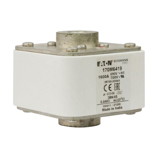 Fuse-link, high speed, 1600 A, AC 690 V, size 3, aR, IEC, UL, single indicator image 16