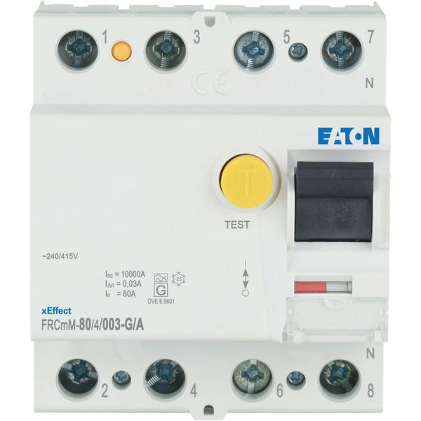 Residual current circuit breaker (RCCB), 80A, 4p, 30mA, type G/A image 6