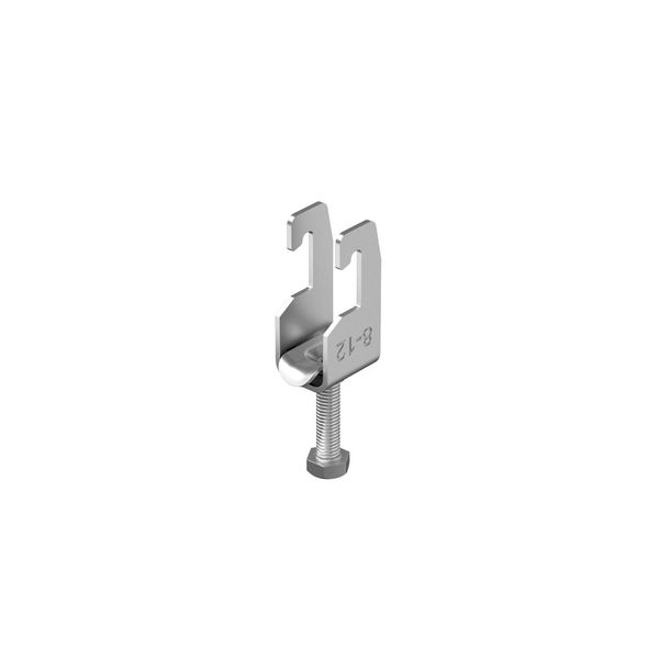 2056U M 12 A4  Clamp clip, with metal pressure support, 8-12mm, Stainless steel, material 1.4571 A4, 1.4571 without surface. modifications, additionally treated image 1