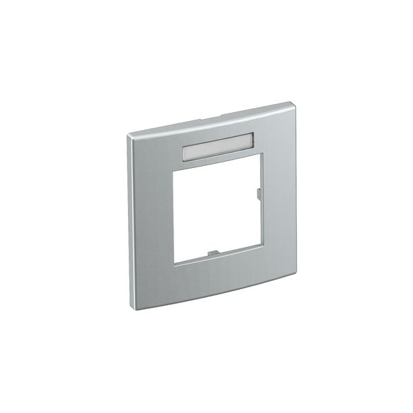 Cover frame AR45-BSF1, for accessory mounting box 71GD8-2, single, with labelling panel for vertical device installation image 1