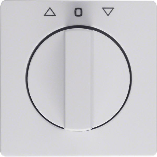 Centre plate rotary knob rotary switch blinds, Berker Q.1/Q.3, pol whi image 1