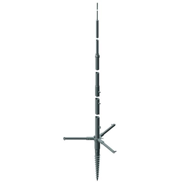 Telesc. lightn. prot. mast 6000mm above ground St/tZn-Al, screw-in fou image 1