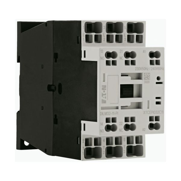 Contactor, 3 pole, 380 V 400 V 15 kW, 1 N/O, 1 NC, 230 V 50/60 Hz, AC operation, Push in terminals image 7