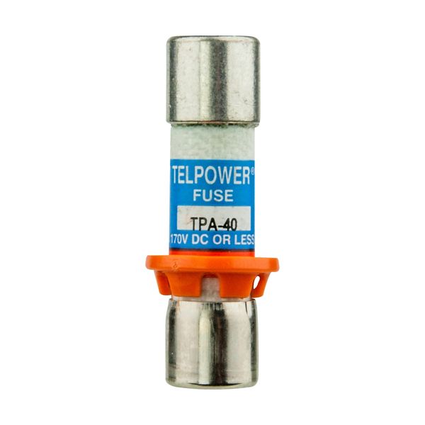 Eaton Bussmann series TPA telecommunication fuse, Indication pin, Orange ring for correct fuse position, 170 Vdc, 40A, 100 kAIC, Non Indicating, Current-limiting, Ferrule end X ferrule end image 3