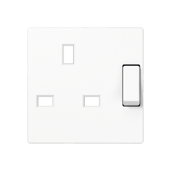 Centre plate for socket insert 3171 EINS, thermoplastic, A range, white image 1