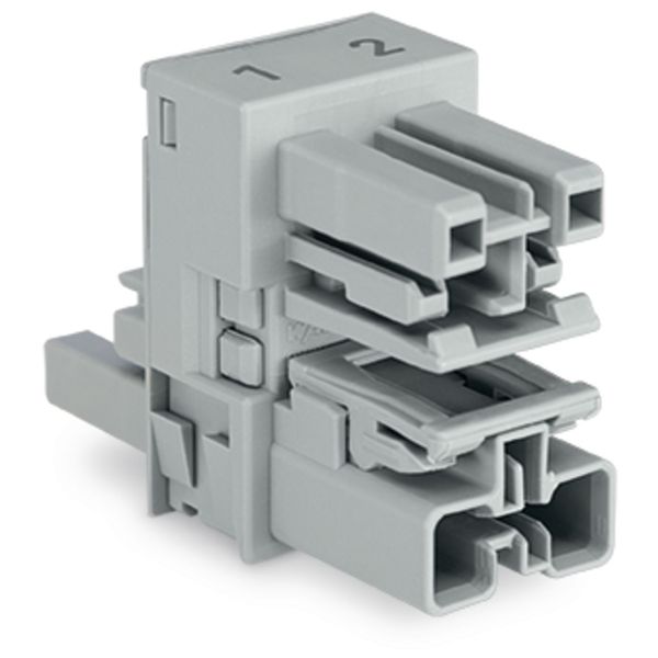 h-distribution connector 2-pole Cod. B gray image 2