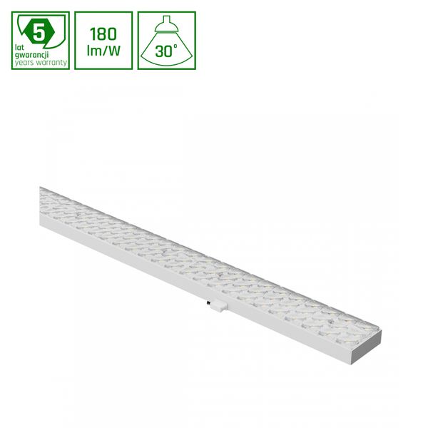 LIMEA PRO TRUNKING SYSTEM 75W NW 230V 30deg IP40 IK08 1438mm WHITE 5 YEARS WARRANTY DALI image 1