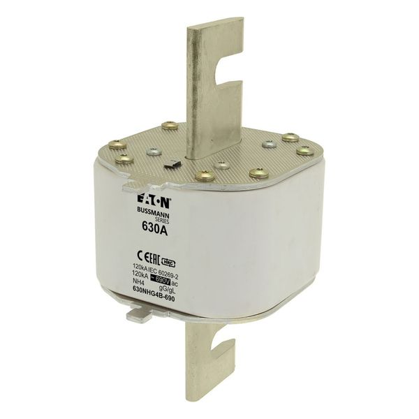 Fuse-link, LV, 630 A, AC 690 V, NH4, gL/gG, IEC, single indicator, live gripping lugs image 8