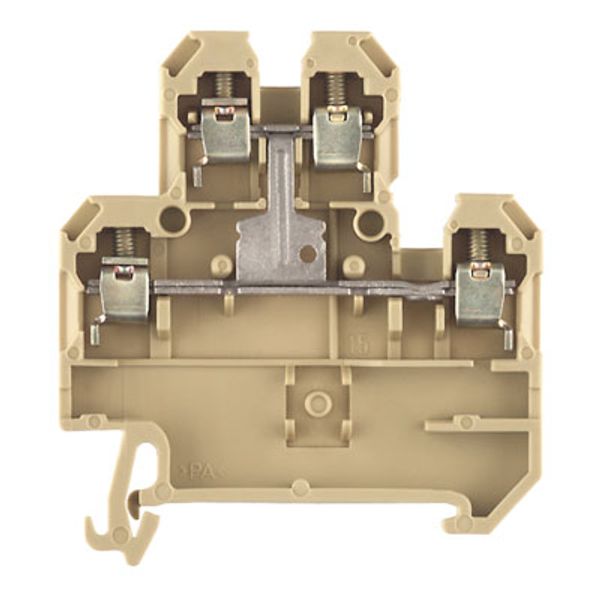 Component terminal block, Screw connection, 4 mm², 500 V, TS 35, beige image 2