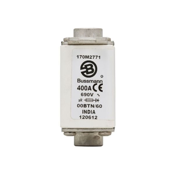 Fuse-link, high speed, 400 A, AC 690 V, size 00, 30 x 62 x 64 mm, aR, IEC, single indicator image 13