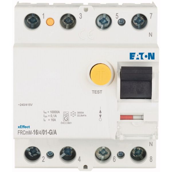 Residual current circuit breaker (RCCB), 16A, 4p, 100mA, type G/A image 2
