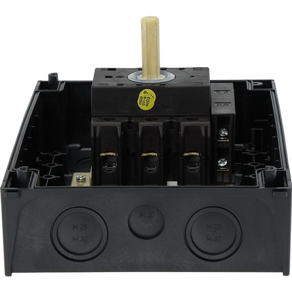 Main switch, P3, 63 A, surface mounting, 3 pole, 1 N/O, 1 N/C, STOP function, With black rotary handle and locking ring, Lockable in the 0 (Off) posit image 6