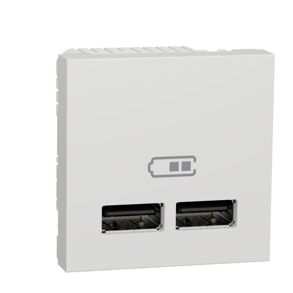 UNICA USB LADER 2X1A WIT RAL9010 image 4