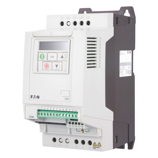 Variable frequency drive, 400 V AC, 3-phase, 2.2 A, 0.75 kW, IP20/NEMA 0, Radio interference suppression filter, 7-digital display assembly image 8