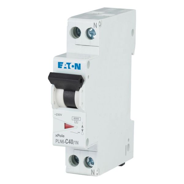 Miniature circuit breaker (MCB), 40 A, 1p+N, characteristic: C image 3