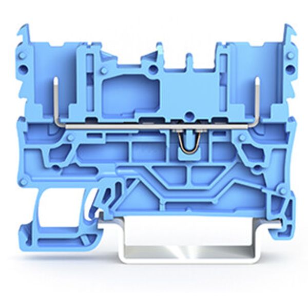 2-pin carrier terminal block for DIN-rail 35 x 15 and 35 x 7.5 blue image 2