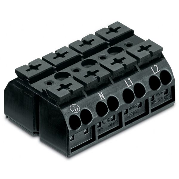 862-1504/999-950 4-conductor chassis-mount terminal strip; suitable for Ex e II applications; without ground contact image 3