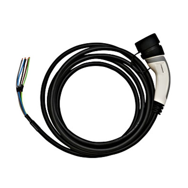 Charging cable type2, 20A 3-phase, 7.5m long, open end image 1