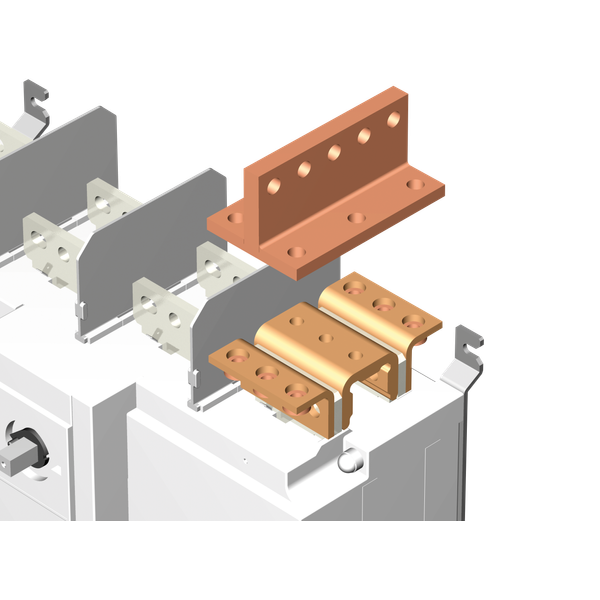 T piece connection for copper bar 2000-2500A top or bottom image 2