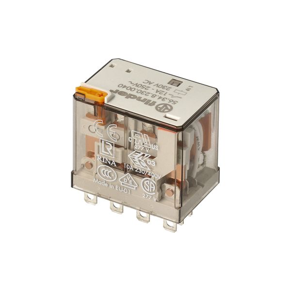 Miniature power Rel. 4CO 12A/230VAC/AgSnO2 Test button/Mech.ind. (56.34.8.230.4040) image 5