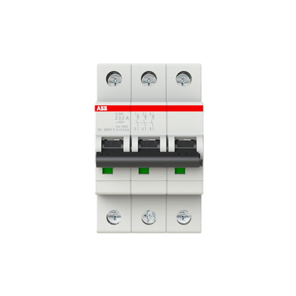 S203-Z0.5 Miniature Circuit Breaker - 3P - Z - 0.5 A image 5