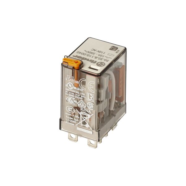 Miniature power Rel. 2CO 12A/110VAC/Agni/Test button/Mech.ind. (56.32.8.110.0040) image 5