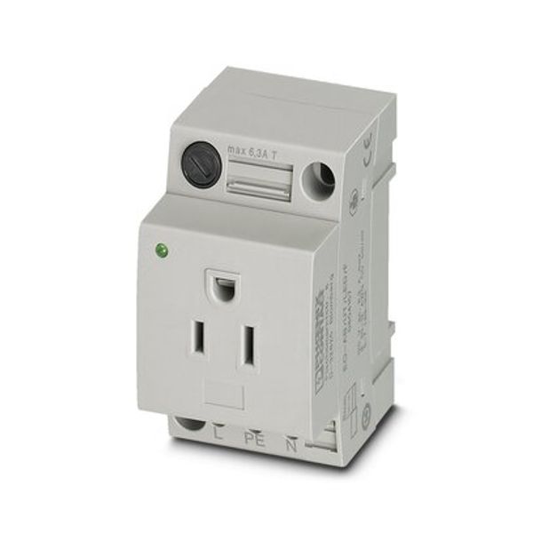 Socket outlet for distribution board Phoenix Contact EO-AB/UT/LED/F 125V 6.3A AC image 1