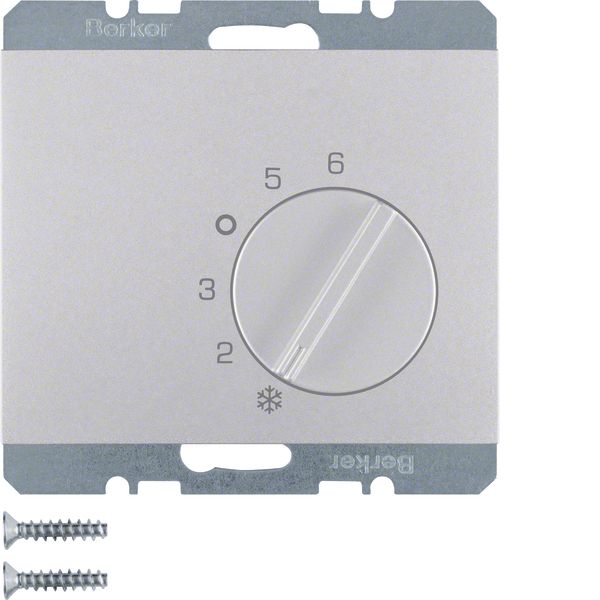 Thermostat, change-over contact, centre plate, K.5, al., matt, lacq. image 1
