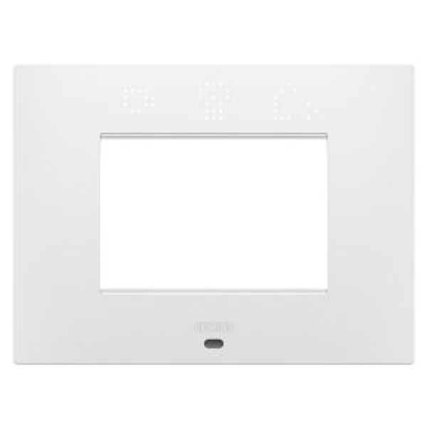 EGO SMART PLATE - IN PAINTED TECHNOPOLYMER - 3 MODULES - SATIN WHITE - CHORUSMART image 1