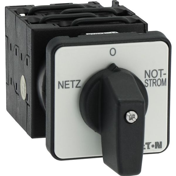 Changeoverswitches, T0, 20 A, flush mounting, 4 contact unit(s), Contacts: 8, 45 °, maintained, With 0 (Off) position, Netz-0-Notstrom, Design number image 8