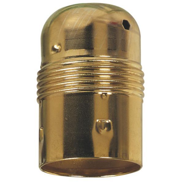 091130 E27 base socket with metal threaded jacket with 2 rings and earth terminal 4A 150W image 2