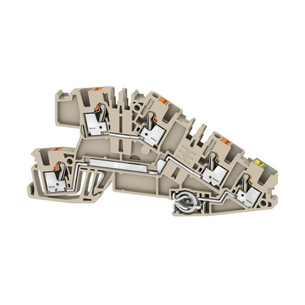 Multi level installation terminal block, PUSH IN, 2.5 mm², 250 V, 24 A image 1