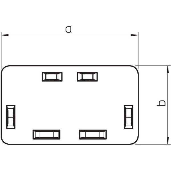 WDK HE30030LGR End piece  30x30mm image 2