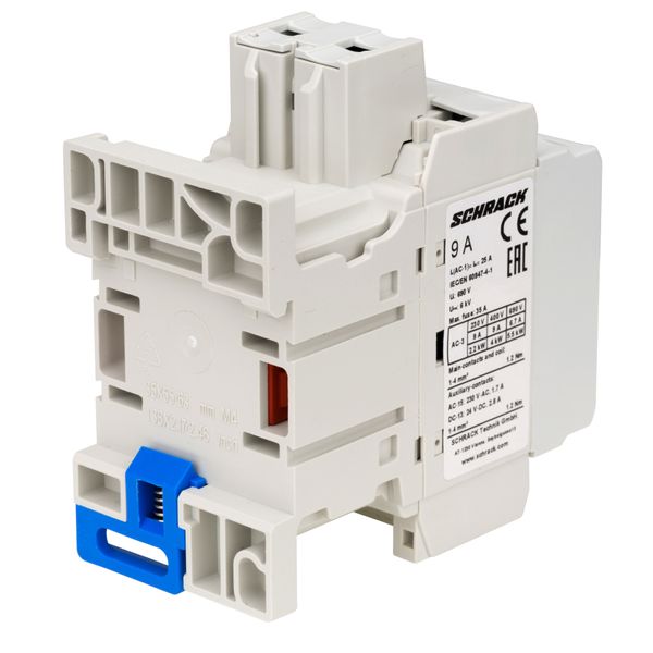 Contactor 3-pole, CUBICO Classic, 4kW, 9A, 1NO+1NC, 230VAC image 2