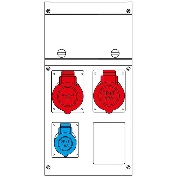 INTERLOCKED SOCKET 2P+E 63A 9h IP66/67 image 1