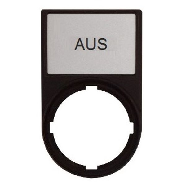 Holder + label 30x50mm "Aus" image 1