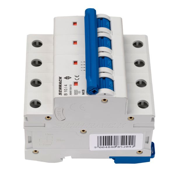 Miniature Circuit Breaker (MCB) AMPARO 6kA, B 10A, 4-pole image 3