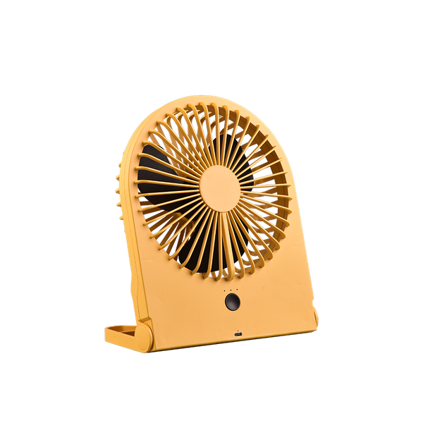 Breezy LED table fan yellow rechargeable image 1