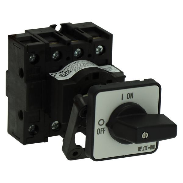 On-Off switch, P1, 40 A, rear mounting, 3 pole + N, with black thumb grip and front plate image 9