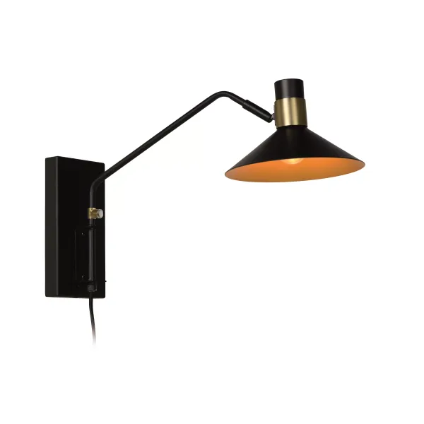 PEPIJN Wall Light 1xE14 Black/Gold image 1