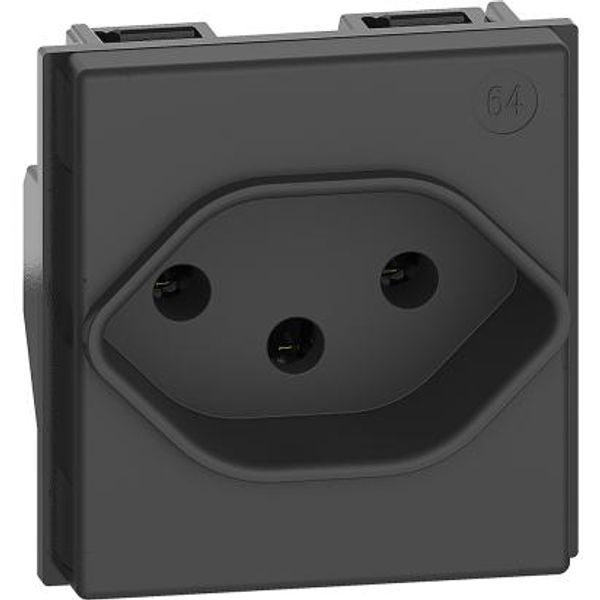 L.NOW - CH socket T13 10A 2M black image 1