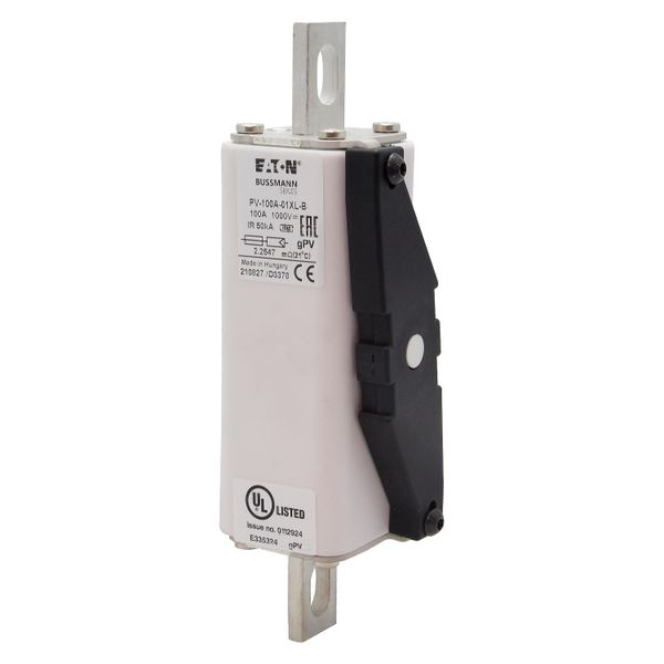 Fuse-link, high speed, 100 A, DC 1000 V, 01XL, gPV, UL, IEC image 30