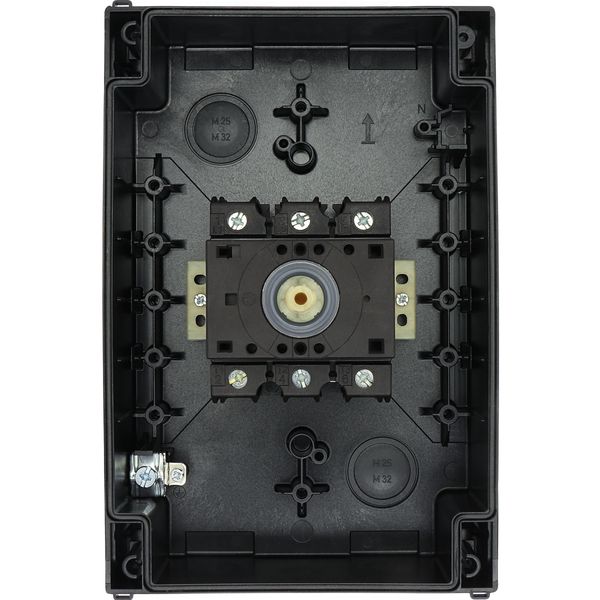 On-Off switch, P3, 63 A, surface mounting, 3 pole, with black thumb grip and front plate image 26