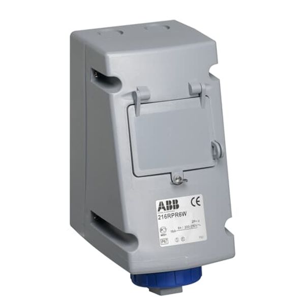 Socket-outlet with RCD, 9h, 30mA, 16A, IP67, 3P+N+E image 1