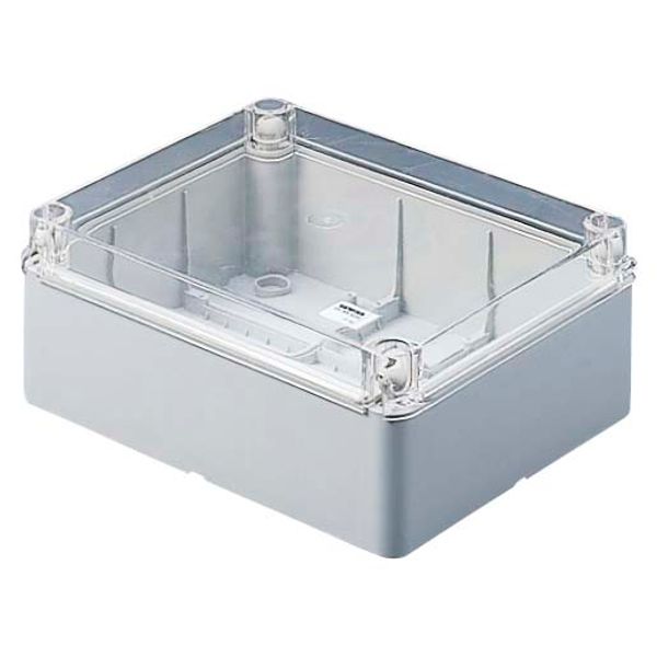 BOX FOR JUNCTIONS AND FOR ELECTRIC AND ELECTRONIC EQUIPMENT - WITH TRANSPARENT PLAIN  LID - IP56 - INTERNAL DIMENSIONS 190X140X70 - WITH SMOOTH WALLS image 2