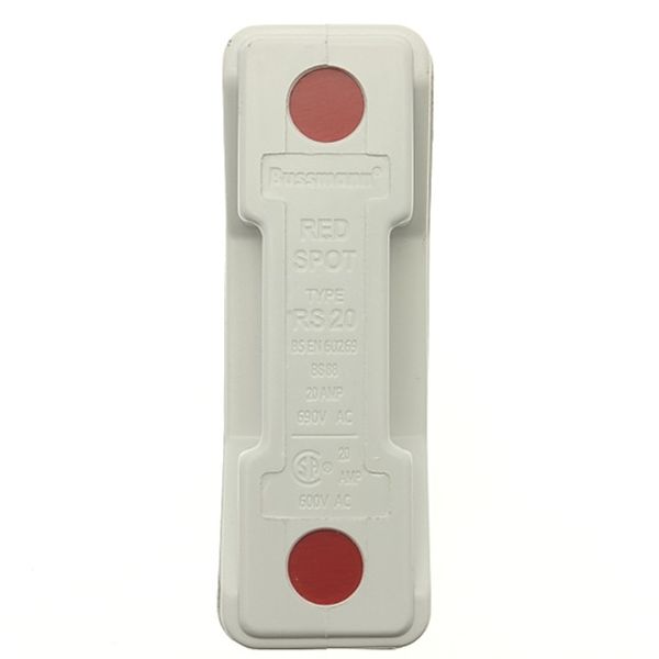 Fuse-holder, LV, 20 A, AC 690 V, BS88/A1, 1P, BS, back stud connected, white image 2